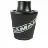 JS-175-80-BK 80mm OD Neck Medium Black Aluminium Base Cone Filter