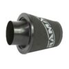 JS-175-100-BK 100mm OD Neck Medium Black Aluminium Base Cone Filter