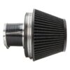 PRORAM 76mm ID Neck Medium Cone Air Filter with Velocity Stack and Coupling