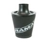 JS-175-70-BK 70mm OD Neck Medium Black Aluminium Base Cone Filter
