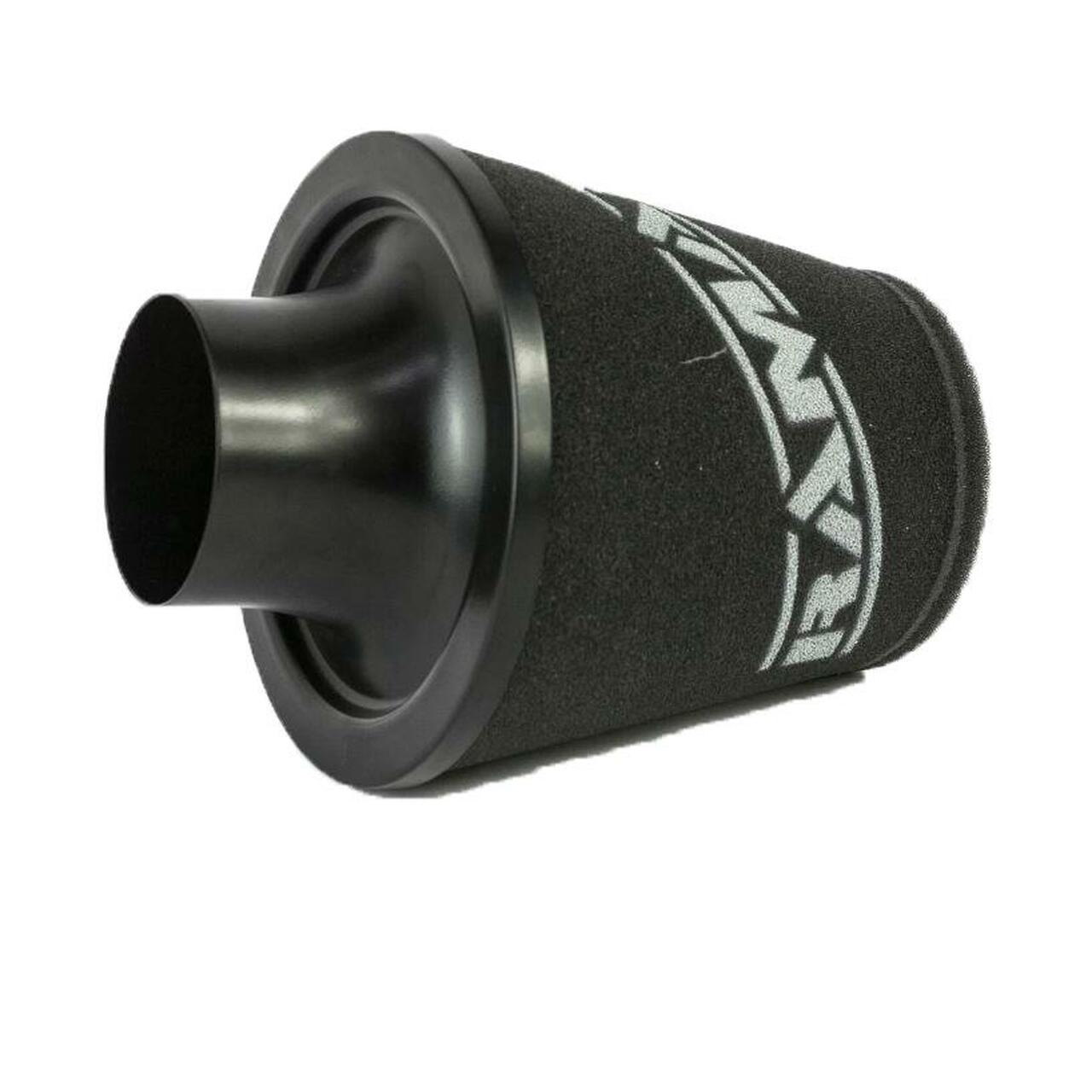 JS-175-80-BK 80mm OD Neck Medium Black Aluminium Base Cone Filter