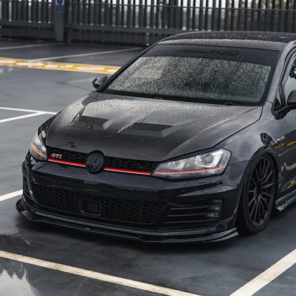 VW GOLF GTI & GOLF GTD MK7 EVO-1 GLOSS BLACK FRONT SPLITTER