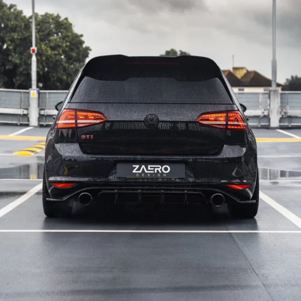 VW GOLF GTI MK7 EVO-1 GLOSS BLACK REAR DIFFUSER